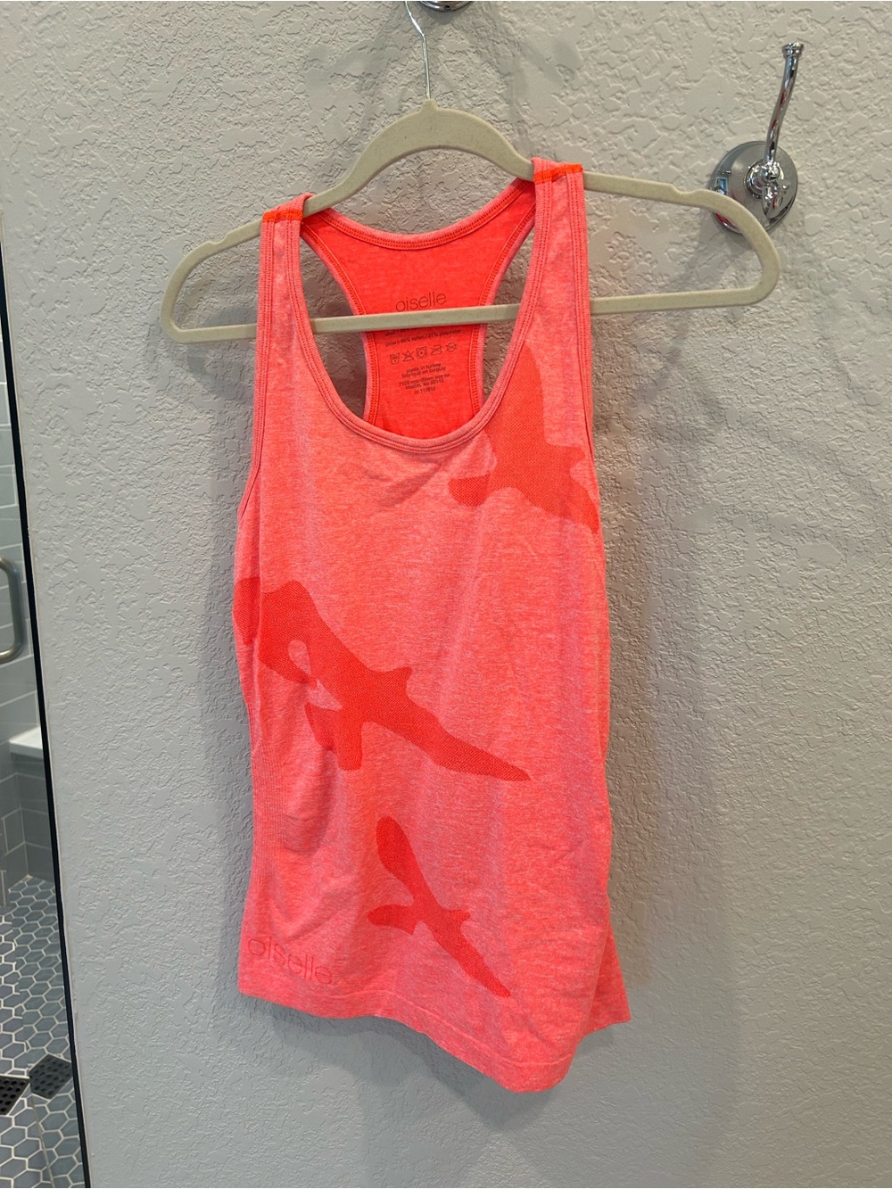 oiselle Coral Pink Racerback Athletic  Tank Top